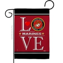 G142637-BO 13 x 18.5 in. Marine Corps Love Garden Flag with Armed Forces Double-Sided Decorative Vertical Flags House Decoration Banner Yard Gift