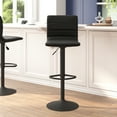 thumbnail image 4 of Flash Furniture Vincent 24" - 33"H Square Adjustable Swivel Mid Back Barstool, Black, 4 of 10