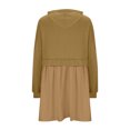 thumbnail image 5 of BSDJILFG Sweatshirt Dresses for Women Plus Size Casual Solid Color Long Sleeve Loose Fit Crewneck Shirts Mini Dress Hot Sales, 5 of 7