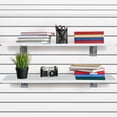 thumbnail image 3 of Estantería Slatwall Tcevily, 3 unidades, color blanco, 60 x 30 cm, madera, con soportes, 3 of 7