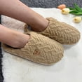 thumbnail image 5 of Gubotare Womens Slippers Women's Soft Indoor House Slippers Cross Band Outdoor Open Toe Fuzzy Slippers Memory Foam Size 7.5 (Coffee,7.5), 5 of 7