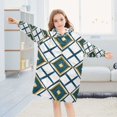thumbnail image 5 of FORMRS Wearable Blanket Hoodie with Sleeves for Kids Cozy Flannel Sweatshirt, Gold Geometric Pattern, 5 of 7