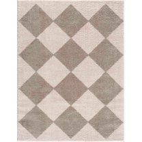 BoutiqueRugs Arilla Contemporary Area Rug - Machine Washable - Peach, Medium Gray - 7'10" x 10'