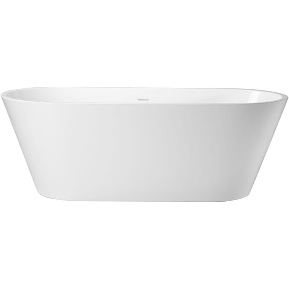 A And E Bath And Shower BT-324-59-WHT Arcadia 59" Free Standing Acrylic, Fiberglass