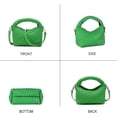 thumbnail image 2 of LHSHID Women Woven Tote Small Crossbody Bag, Weave Quilted Purse Square Shoulder Bag Woven Handbag with Detachable Strap, 2 of 7
