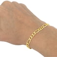 thumbnail image 4 of Nuragold 14k Real Yellow Gold Figaro Link 5.5mm Chain Bracelet (7"-9") Italian Jewelry for Men & Women, 4 of 22