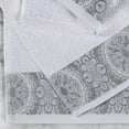 thumbnail image 3 of Superior Medallion Cotton 12 Piece Towel Set, White/ Silver, 3 of 8