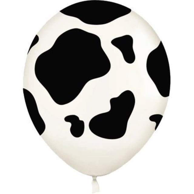 11 Inch Cow Print Designer Latex Balloons 50CT