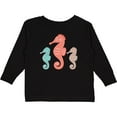 thumbnail image 3 of Inktastic Seahorse Ocean Sea Creatures Boys or Girls Long Sleeve Toddler T-Shirt, 3 of 5