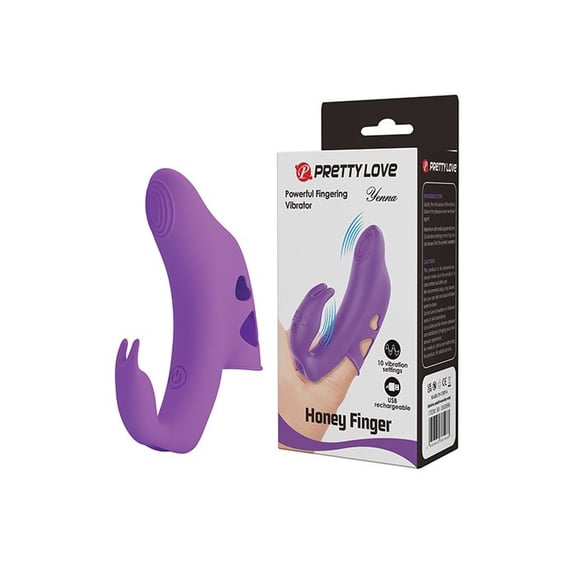 Pretty Love Yenna Dual Finger Vibrator, Purple