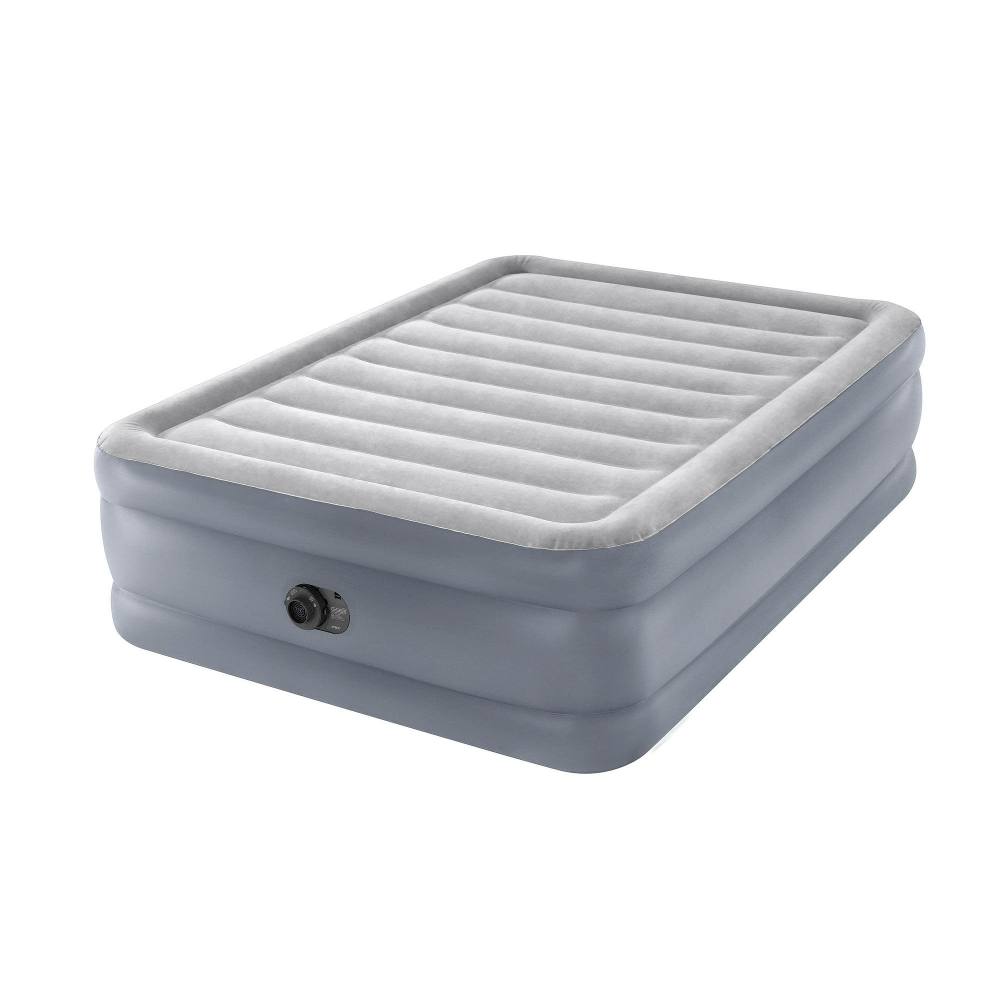 Intex 20" Queen Dura-Beam Deluxe Raised Air Bed Mattress with Built-in Pump
