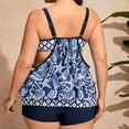 thumbnail image 4 of Lopeceal Two Piece Plus Size Tankini Swimsuits for Women Sexy Trendy Flowy Bathing Suits with Shorts Tummy Bathing Suit Swimwear, 4 of 7