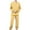 Yellow, variant on Nrmvnmi Men Pajama Sets Sleepwear 2024 Soft Cozy Stripe Pajama Sets Collared Neck Long Sleeved Tops And Elastic Wais Pants Pajamas Suits Lightweight Breath Loungewear