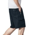 thumbnail image 4 of JTieacloth Summer Beach Mens Shorts Mens Sports Casual Elastic Waist Lace Up Shorts European Size Outwear Shorts,Black, 4 of 4
