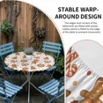 thumbnail image 2 of Christmas Gingerbread Round Tablecloth for 36-44 Inch Tables,Fitted Table Cover with Elastic Edge,Xmas Winter Cute Cane Candy Tree Waterproof Outdoor Table Cloth Protector for Patio Garden Dinner, 2 of 9