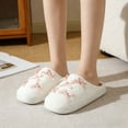 thumbnail image 3 of BERANMEY Bow Slippers for Women with Memory Foam Cute Plush House Slippers Non-Slip Indoor Outdoor Cozy Warm Fuzzy Slippers with Adorable Bows for Women & Girls, 3 of 9