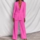 thumbnail image 4 of Pantalones de traje liso de manga larga para mujer, conjuntos de traje de negocios elegantes informales, traje de dos piezas Pompotops  qwe22280, 4 of 8