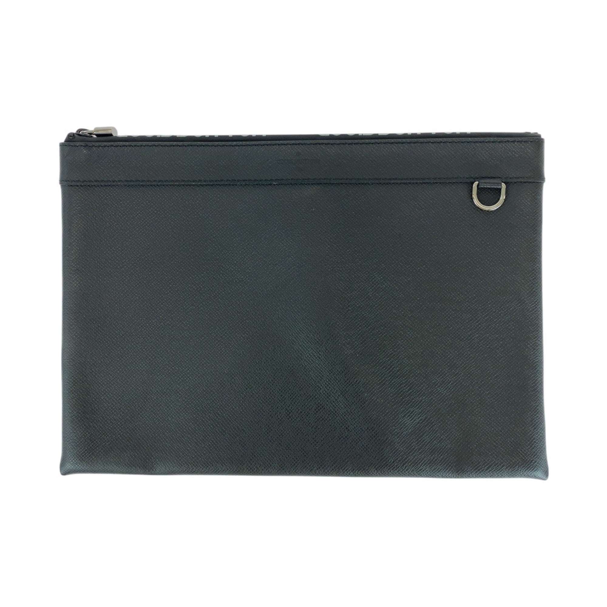Pre-Owned LOUIS VUITTON Taiga Pochette Apollo in black with silver hardware and... (Good)