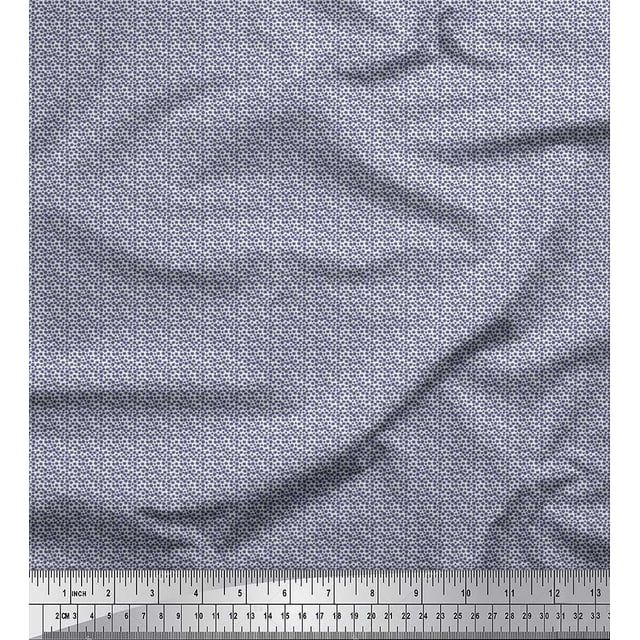Soimoi Polyester Crepe Fabric Floral Shirting Print Fabric by Yard 52 Inch Wide