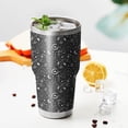 thumbnail image 3 of 30oz Black White Moon Plant Pattern Tumblers Stainless Steel Tumbler with Lid and Straw,Vacuum Insulated Double Wall Travel Tumbler Cups Mug with Cleaning Brush for Coffee,Tea, 3 of 7