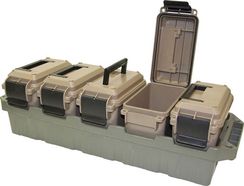 Ammo Crate Storage Box 5 Can Multi-Caliber Bulk Ammunition Utility Free Shipping 