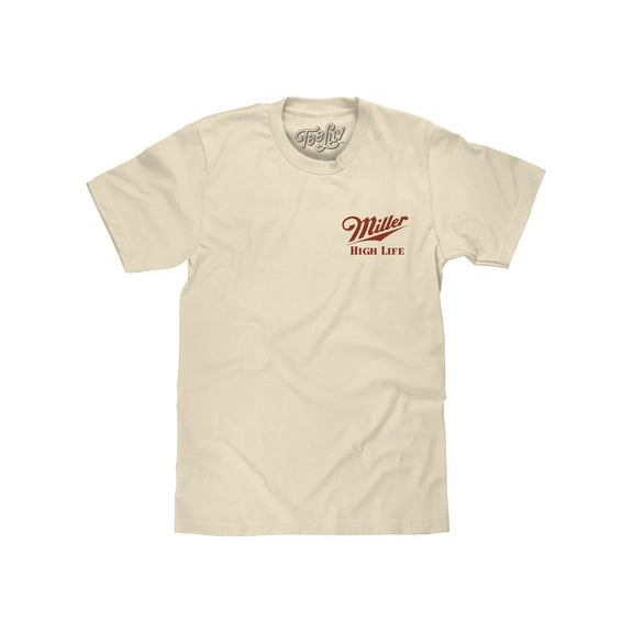 Tee Luv Miller High Life The Champagne of Beers Double Sided Graphic T-Shirt (Men's) (L)