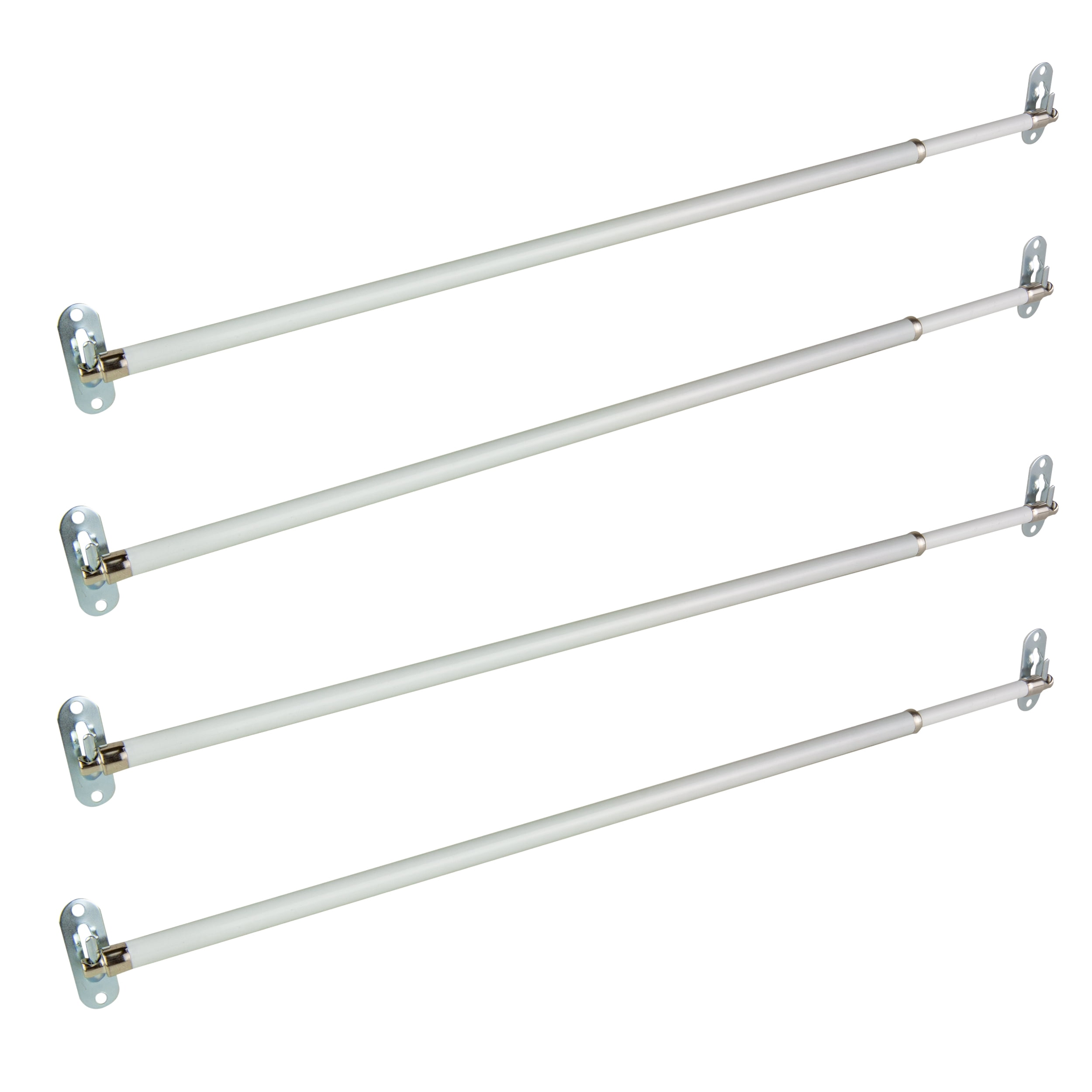 Adjustable 11" to 19" Round Sash Rod in White (Set of 4)