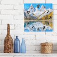 thumbnail image 6 of Snow-capped Mountains Reflecting in Lake Wall Clock Battery Operated Silent Non-Ticking Bedroom Office Kitchen Home School Decor 7.8"(Black), 6 of 10