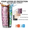 thumbnail image 7 of 20oz Tumblers Pink Breast Cancer and Love Stainless Steel Vacuum Insulated Double Wall Travel Tumbler Cups Mug with Lid and Straw,Cleaning Brush for Cold & Hot Drinks, 7 of 7