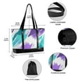 thumbnail image 2 of FORMRS Canvas Laptop Tote Bag for Women with 15.6" Computer Compartments Shoulder Handbag, Green Drawing, 2 of 7