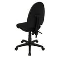 thumbnail image 4 of Flash Furniture Mid-Back Black Fabric Multifunction Swivel Ergonomic Task Office Chair with Adjustable Lumbar Support, 4 of 6