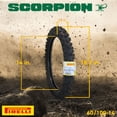 thumbnail image 2 of Pirelli Scorpion MX Extra J 60/100-14 Tube Type Front Motorcycle Tire, High-Performance Off-Road Motocross Tire for Enhanced Traction and Durability with Keychain, 2 of 9