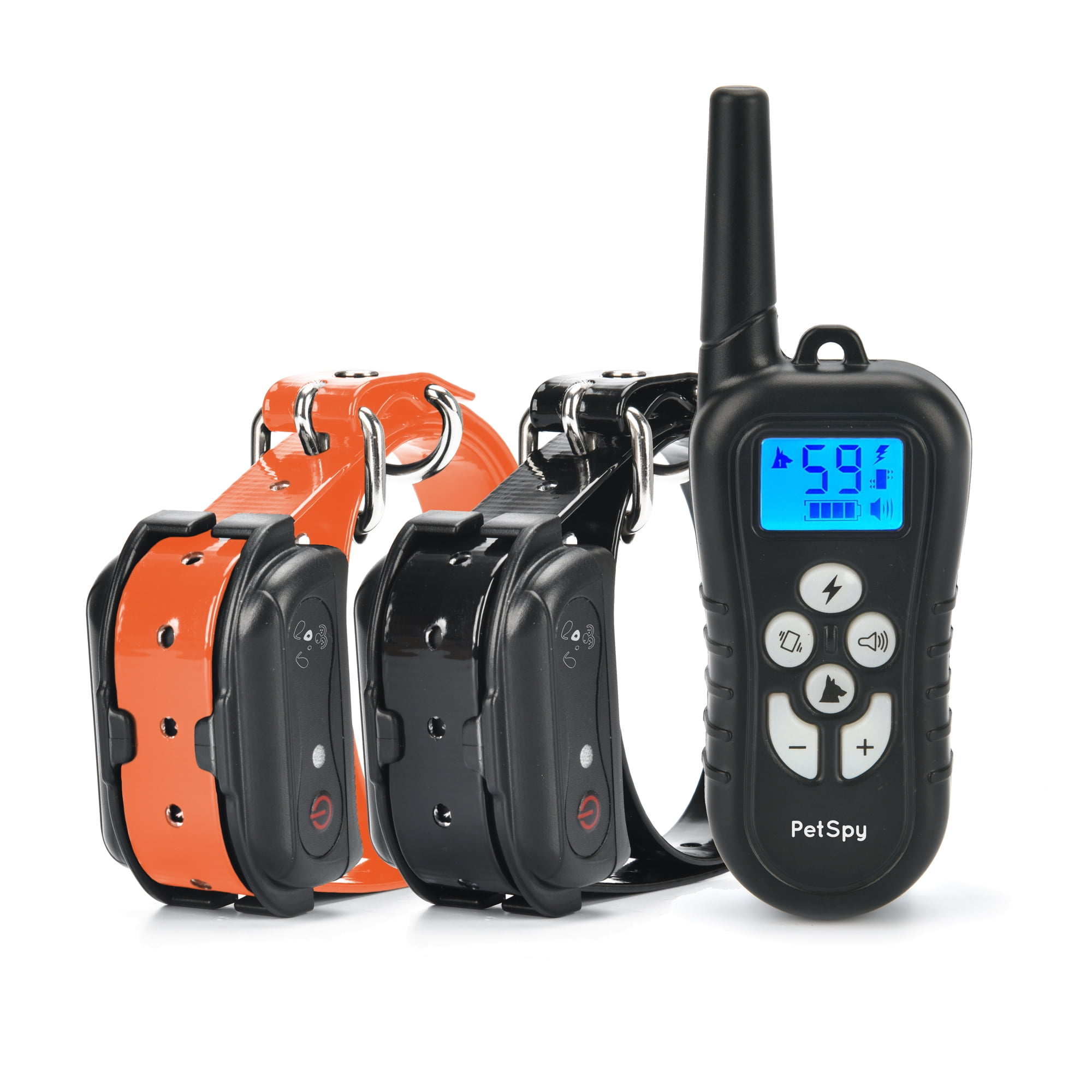 1000 Yard Waterproof 2 Dog Shock Vibra Training Collar with Remote Rechargeable 
