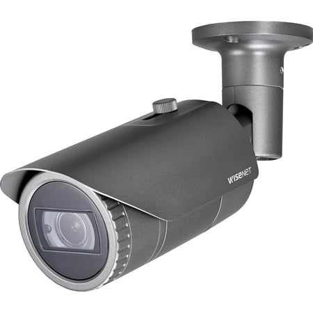 Wisenet QNO-7082R 4 Megapixel Network Camera Color Bullet Dark Gray