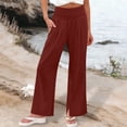 thumbnail image 6 of Tauxra Ankle Tied Pants for Women High Waisted Loose Fit Drawstring Elastic Cuff Wide Leg Summer Casual, 6 of 6