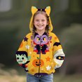 thumbnail image 2 of Otqutp Toddler Girls Halloween Zip Up Hoodie Cat Ear Long Sleeve Fleece Jackets Fall Wind Resistant Warm Coats with Pockets, 2 of 4