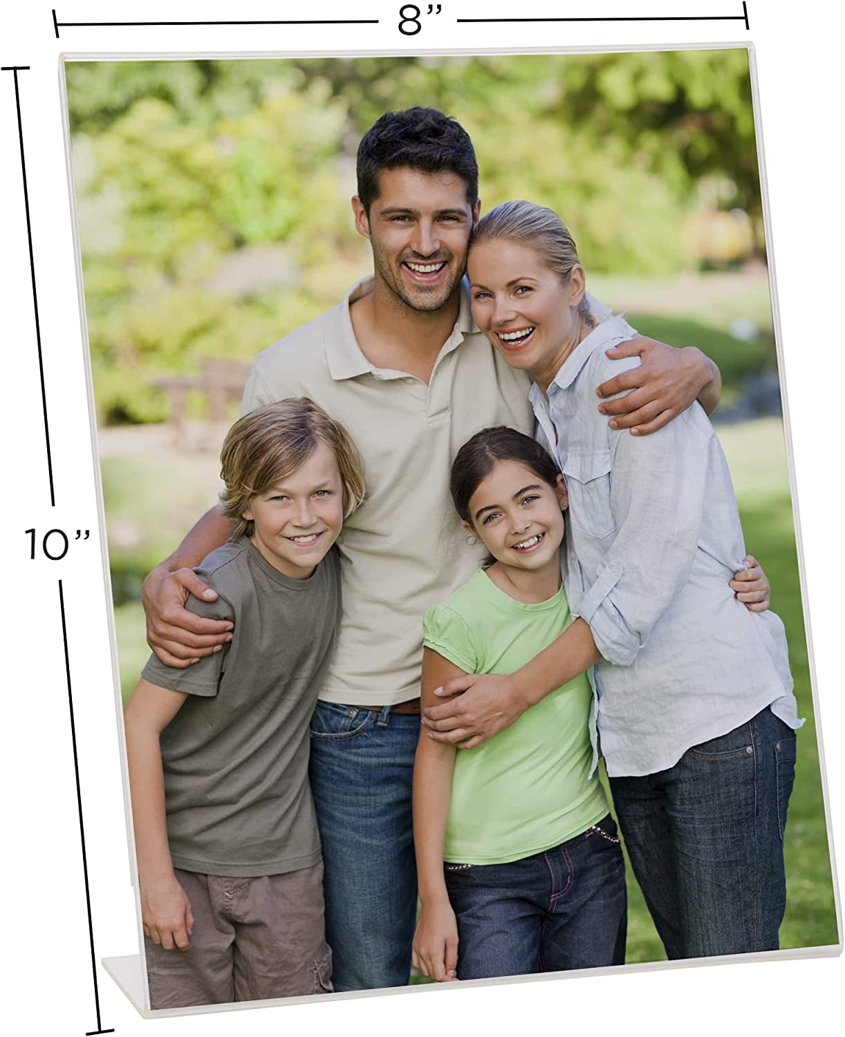 Clear Acrylic Bent Easel 8" x 10" Picture Frames - Pack of 12