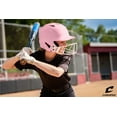 Champro Rise Pro Girls Softball Batting Helmet with Face Guard, Pink