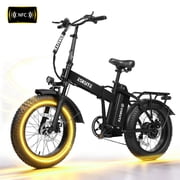 ESKUTE D300D Electric Bike for Adults, Foldable Ebike, 750W Motor, 20MPH, 48V 20.8Ah Battery, 20"x4.0" Fat Tires, 80-Mile Range, 7-Speed, NFC Unlock Black, UL2849