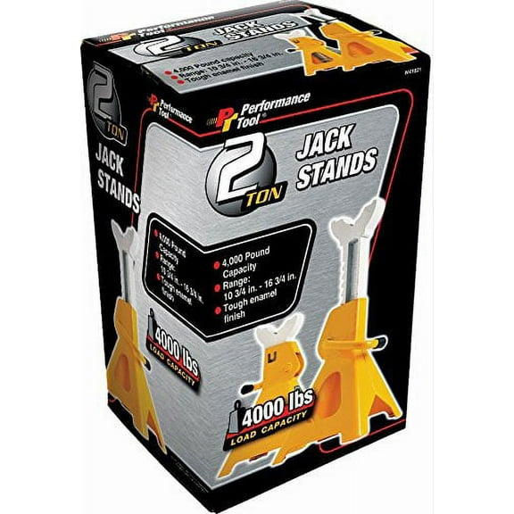 Performance Tool W41021 Heavy Duty Jack Stands, 2 Ton Capacity, 1-Pair, Each