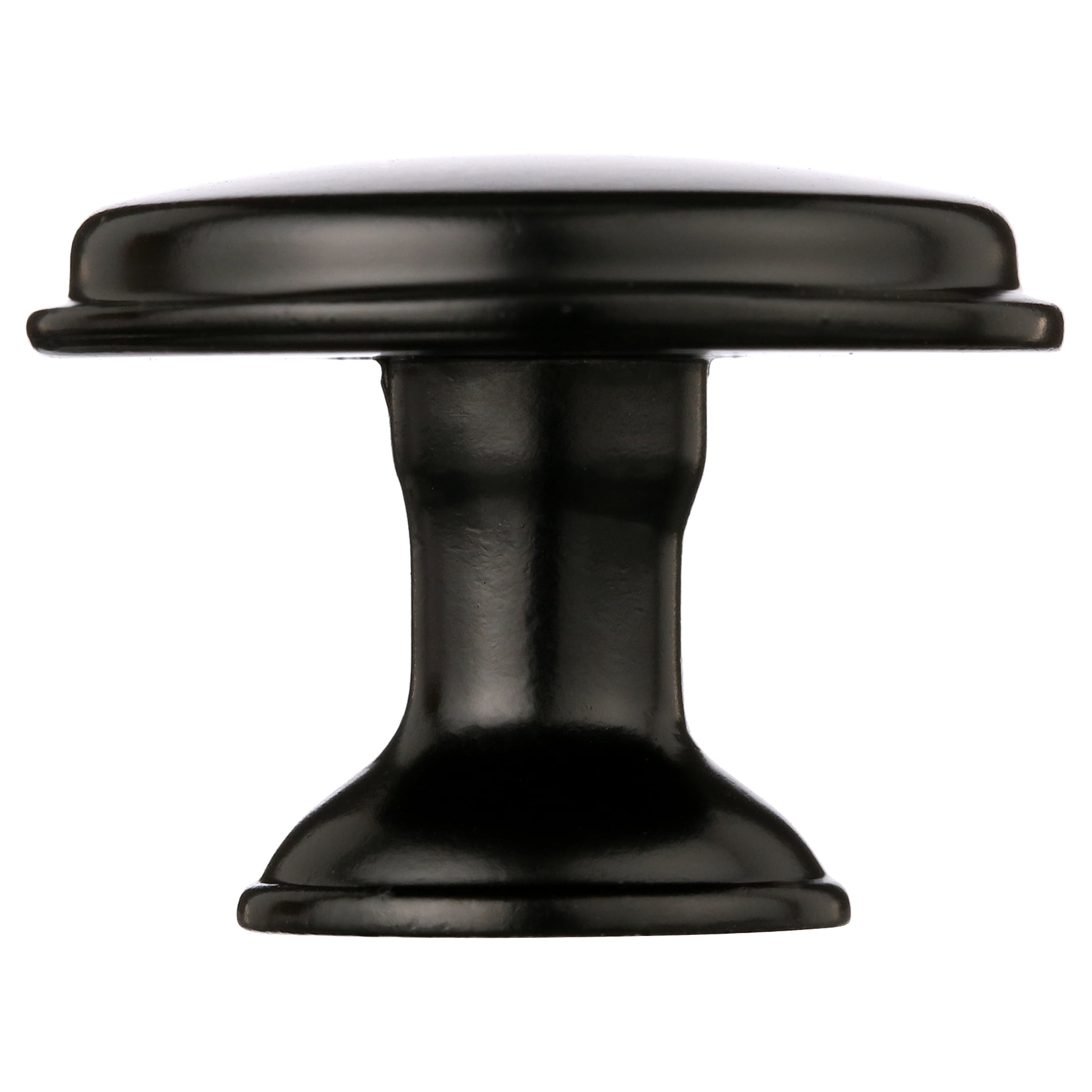 Aldhurst 30 Pack 1.1 inch Round Cabinet Knob Matte Black Zinc (0.04 lb)