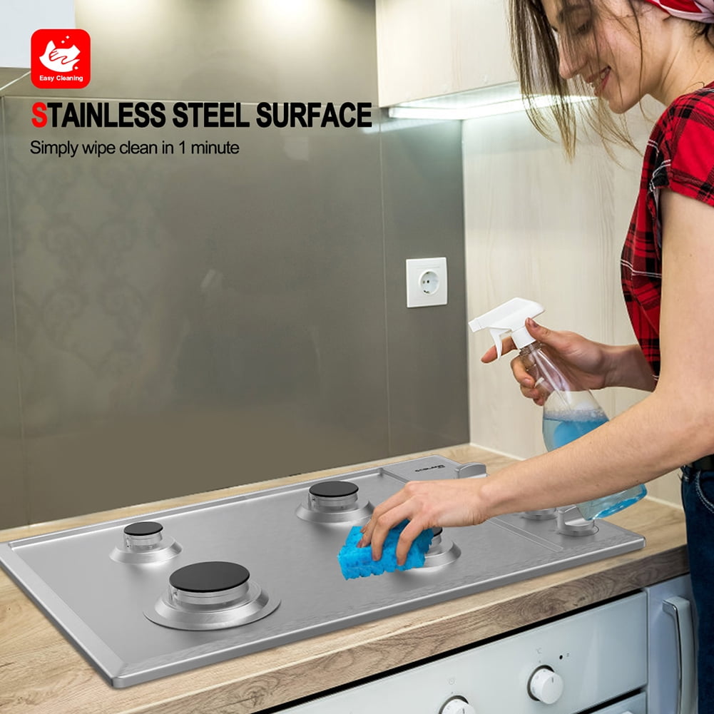 GASLAND 4 Burners Gas Cooktop, 30 inch Drop in Gas Stove Top, NG/LPG Convertible