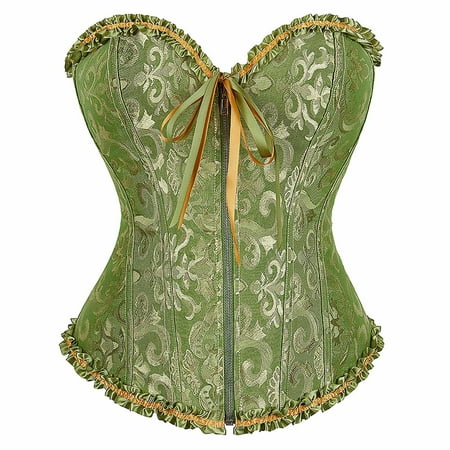 

Dadaria Corset Tops for Women Plus Size Plus Size Corsets For Women Bustier Lingerie For Halloween Costume Dress Bustier Top Gothic Shapewear Underwear Green XXXXL Women