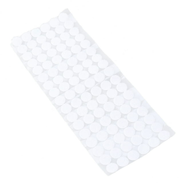 50 Pcs Rubans Adhésifs Blancs Ronds Imperméables Double Face pour Montage Mural