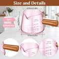 thumbnail image 4 of 2 Pcs Espresso Cups, 4 oz Espresso Shot Glasses with V-shaped Spouts and Handle, Small Cute Glass Measuring Cup, Milk Frothing Pitcher for Coffee Bar Accessories (Pink), 4 of 7