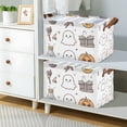 thumbnail image 2 of Yayeee Foldable Storage Basket for Shelves with Handles Waterproof Cloth Bins, Magical Halloween Ghost, 2 of 7