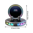 thumbnail image 3 of Car Phone Mount with Suction Cup for Dashboard, Universal Dashboard Car Phone Holder, Colorful LED Ambient Light Phone Cradle for Car Interior Upgrade (Silver), 3 of 6