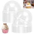 thumbnail image 5 of Yucurem 50 Pcs Plastic Lids Disposable Dome Lids Muffin Cupcake Cup Lids Baking Supplies Baking Supplies (A), 5 of 10