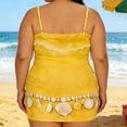 thumbnail image 3 of XUNKUSGA Plus Size Mini Dress Summer Floral Slim Fit Comfortable Womens Sundresses Fashion Bohemian Spaghetti Strap Sleeveless Cami Dresses for Beach L-5XL,Yellow, 3 of 5
