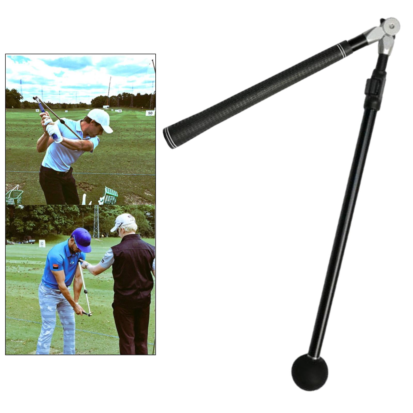 DimyFew Golf Swing Trainer Retractable Position Grip Left Right Handed Extendable Swing bBlack